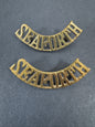 British Army Seaforth Highlanders Shoulder Title Badges (Pair)