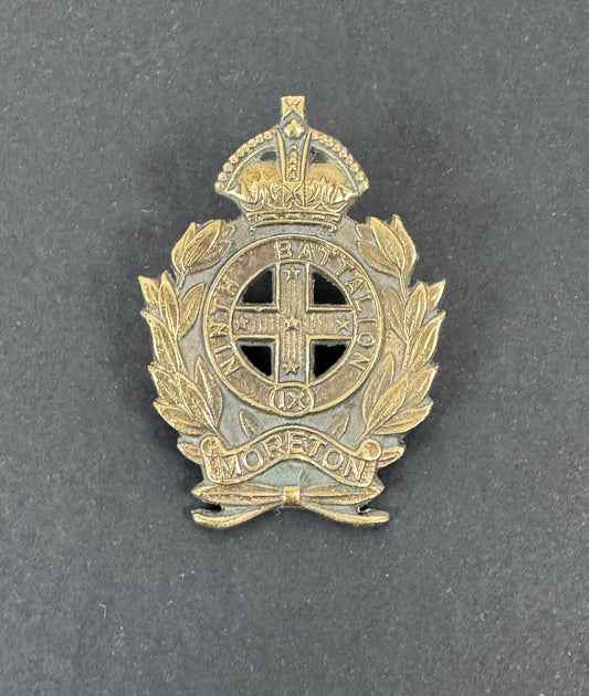 WW2 Australian Army 9th Moreton Battalion Cap Badge