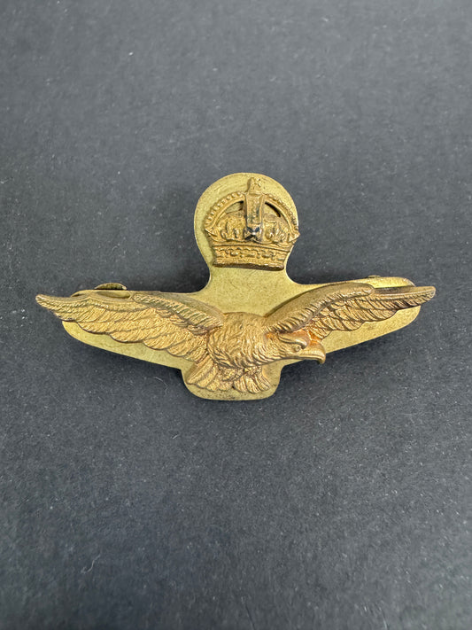 WW2 British Royal Air Force (RAF) Officer's Side Cap Badge