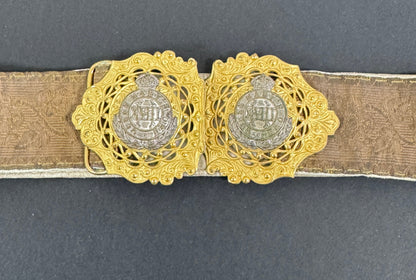 Edwardian British Army Queen Mary's Own 18th Hussars ‘Nurses’ Gilt Belt Buckle