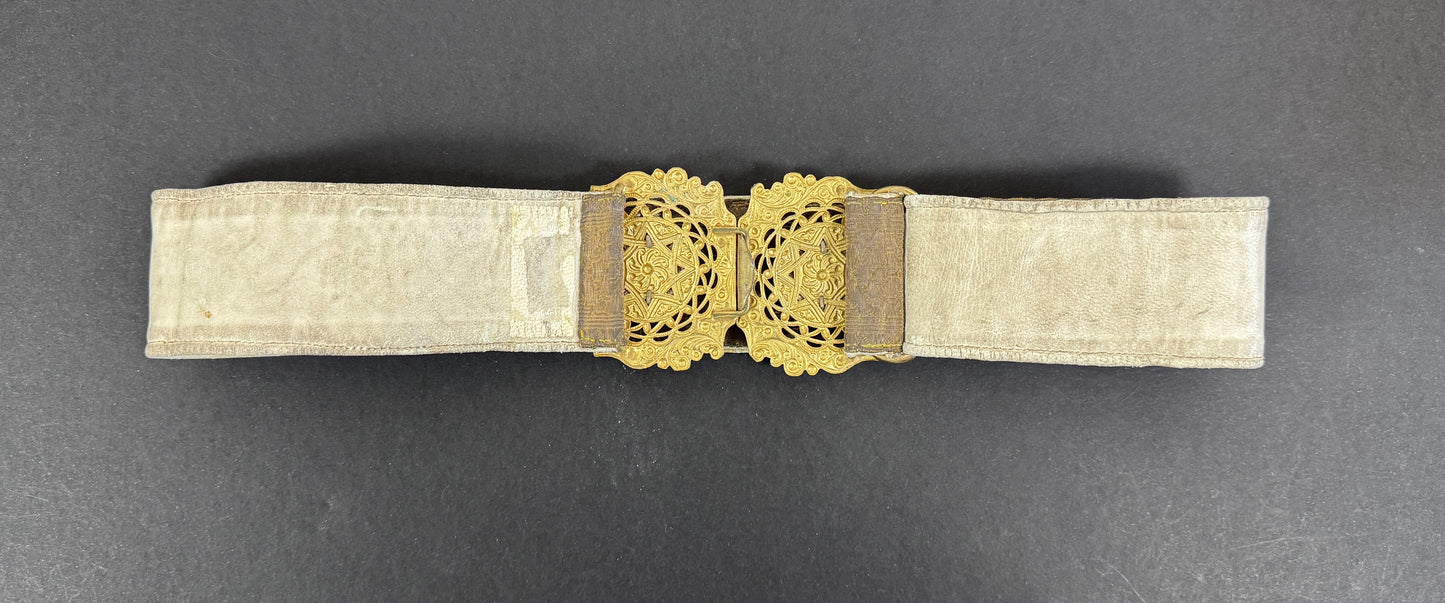 Edwardian British Army Queen Mary's Own 18th Hussars ‘Nurses’ Gilt Belt Buckle