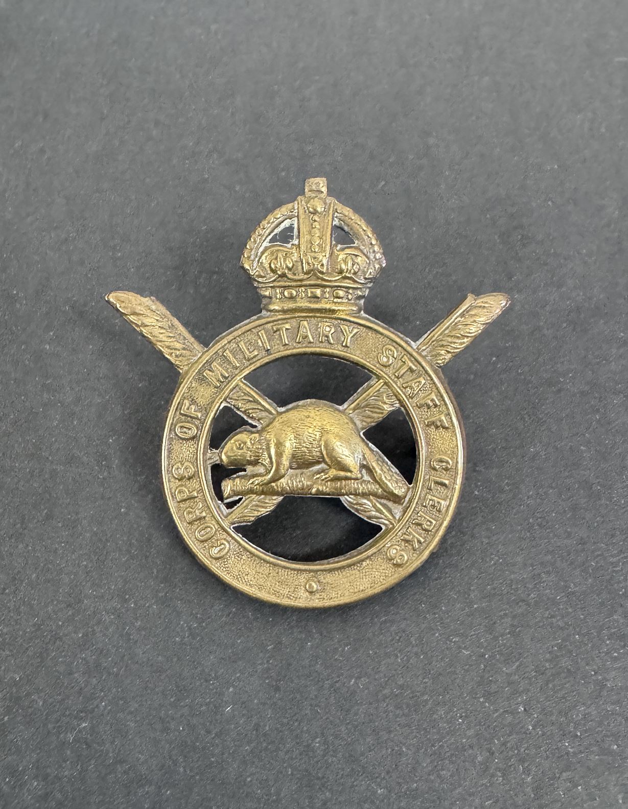WW2 Canadian Corps of Military Staff Clerks Cap Badge