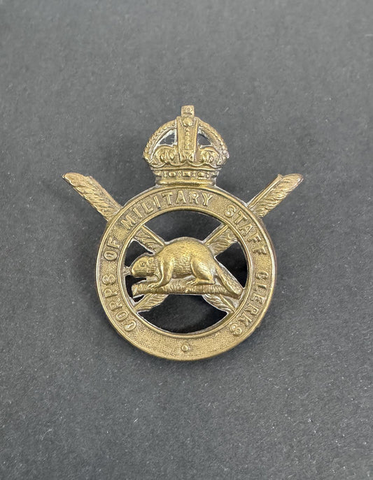 WW2 Canadian Corps of Military Staff Clerks Cap Badge