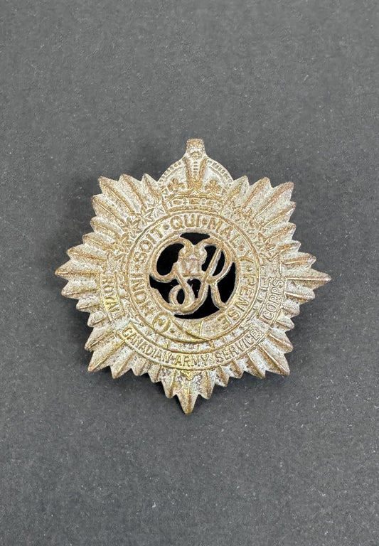 WW2 Royal Canadian Army Service Corps Cap Badge