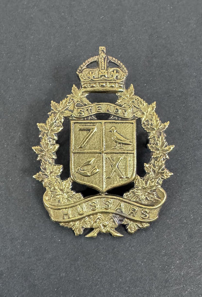 WW2 Canadian Army 7th/11th Hussars Cavalry Cap Badge