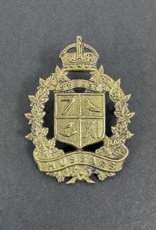 WW2 Canadian Army 7th/11th Hussars Cavalry Cap Badge