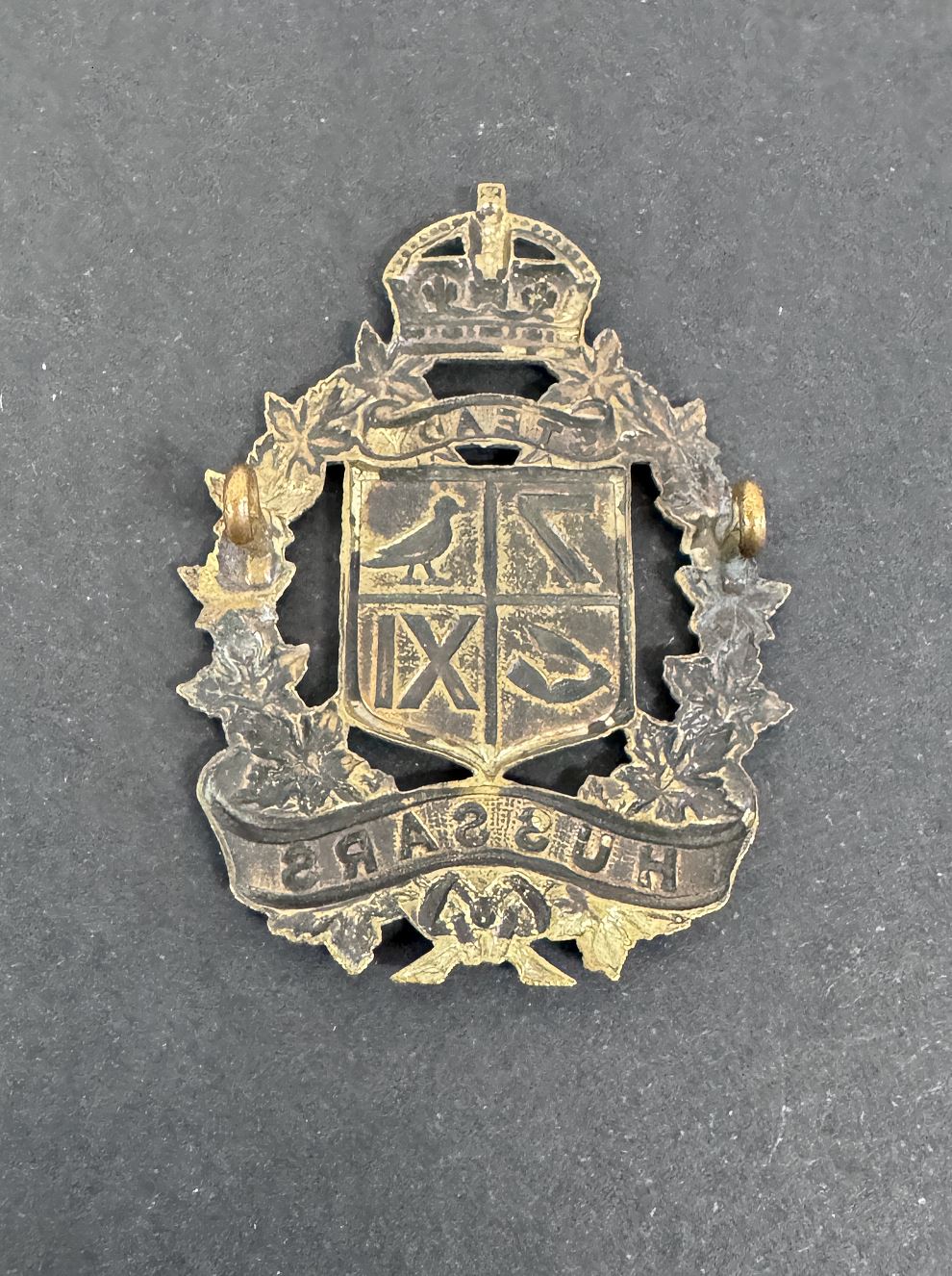 WW2 Canadian Army 7th/11th Hussars Cavalry Cap Badge