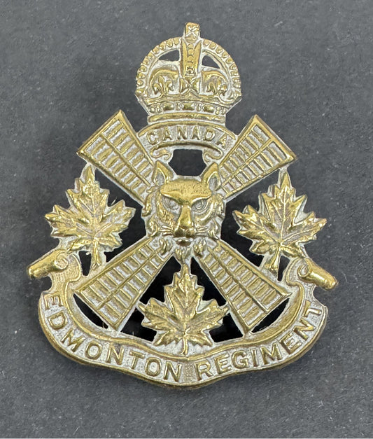 WW2 Canadian Army Edmonton Regiment Cap Badge