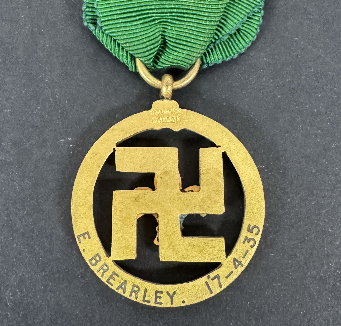 British Boy Scouts Medal of Merit (Collins, 1935, swastika type)