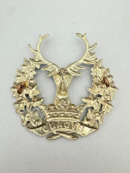 WW2 British Army Gordon Highlanders Glengarry Cap Badge
