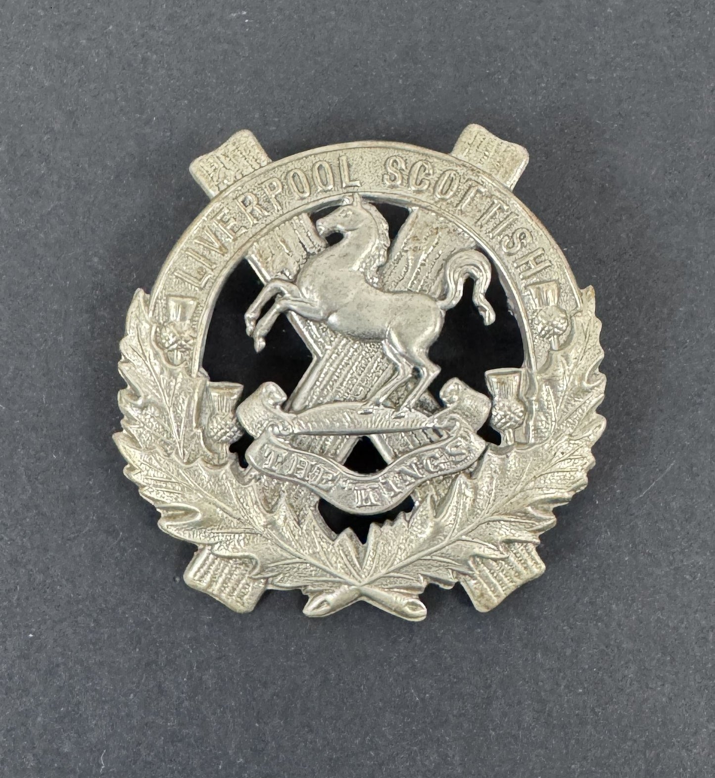 WW1 British Army 10th Battalion Liverpool Scottish Cap Badge