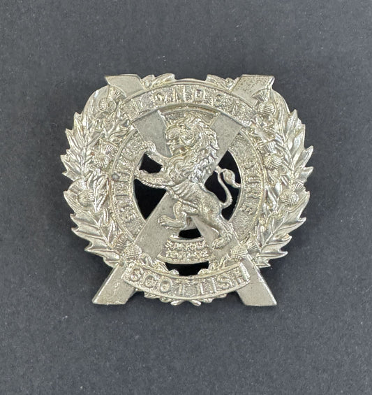WW2 British Army London Scottish (14th London Regiment) Glengarry Cap Badge