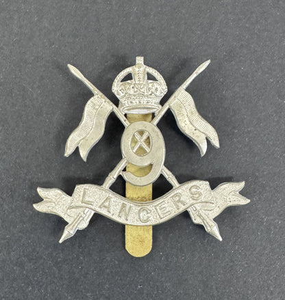 WW1 British Army 9th Queen's Royal Lancers Cavalry Cap Badge