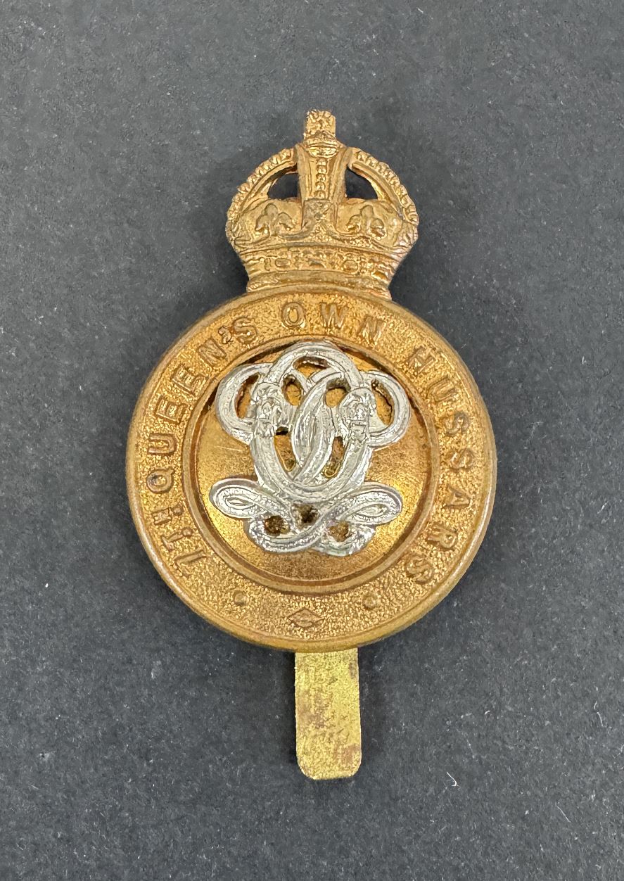 WW2 British Army 7th Queen's Own Hussars Regiment Cap Badge