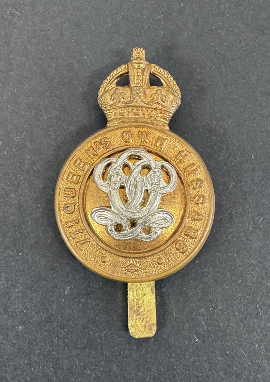 WW2 British Army 7th Queen's Own Hussars Regiment Cap Badge