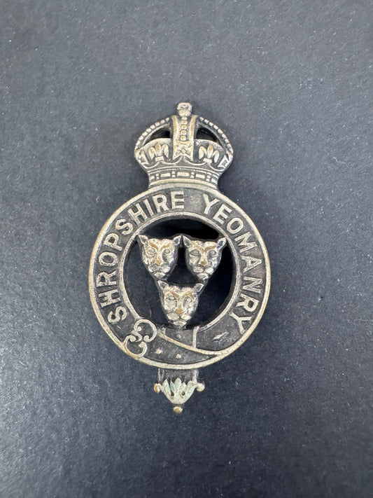 British Army Shropshire Yeomanry Officer's Cap Badge