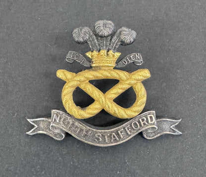 WW2 British Army North Staffordshire Regiment Officer's Cap Badge