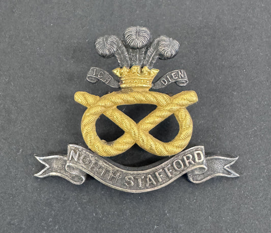 WW2 British Army North Staffordshire Regiment Officer's Cap Badge