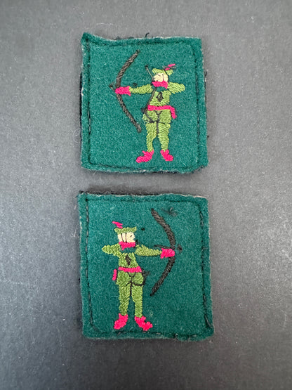 WW2 British Army North Midland Military District Formation Sign Badges (Pair)