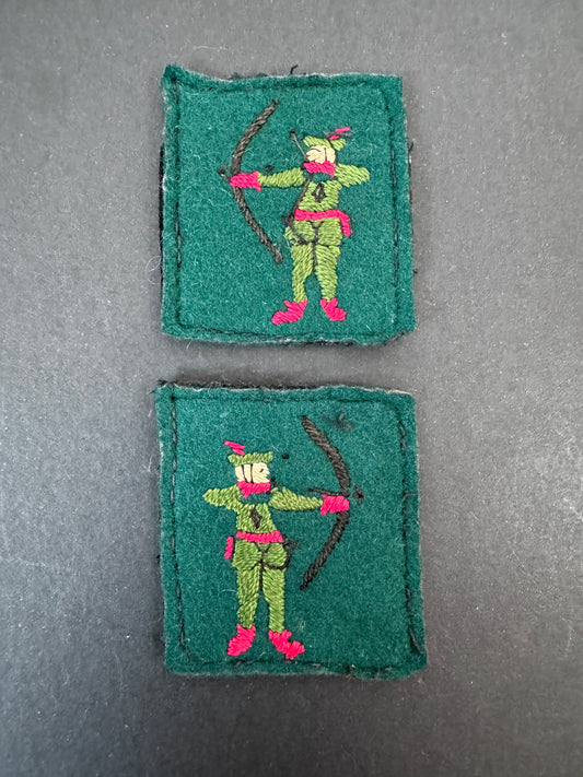 WW2 British Army North Midland Military District Formation Sign Badges (Pair)