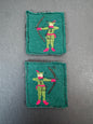 WW2 British Army North Midland Military District Formation Sign Badges (Pair)