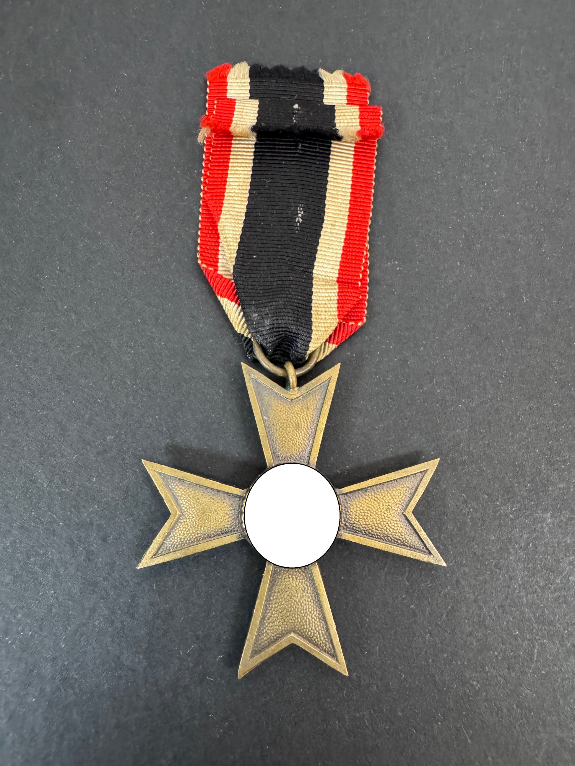 Medal with a ribbon on a gray background