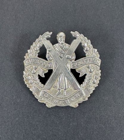 WW2 British Army Liverpool Scottish (Cameron) Glengarry Cap Badge GAUNT