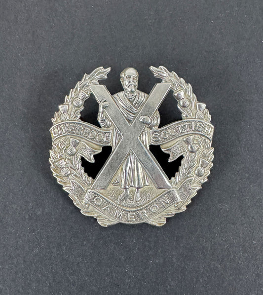 WW2 British Army Liverpool Scottish (Cameron) Glengarry Cap Badge GAUNT