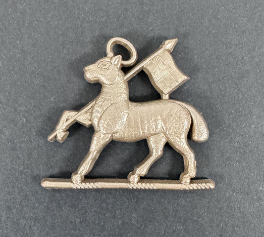 WW2 British Army Royal West Surrey Regiment Economy Plastic Cap Badge