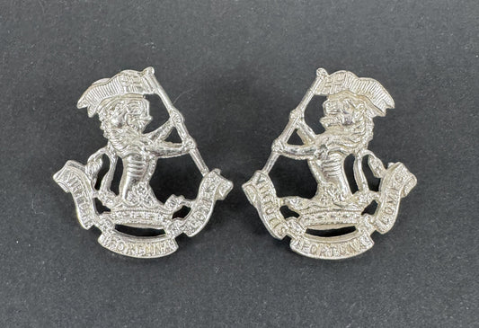 WW2 British Army West Riding Regiment Officer's Collar Badges (Pair)