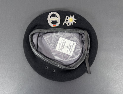 German Army Alpine Panzer Regiment Beret Mutzen Edelweiss Badge – An original beret (mutzen) of the German Army motorised...
