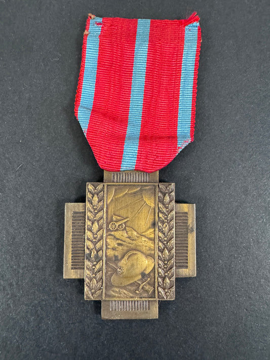 WW1 Belgian Army Fire Cross Medal (Croix du feu)