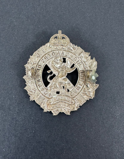 WW1 Canadian CEF 174th Overseas Battalion Cameron Highlanders Cap Badge – An original and scarce Glengarry cap badge of th...