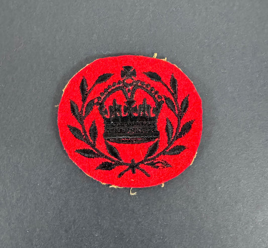2nd gurkha rifles warrant officer's arm badge, red and black cloth, front