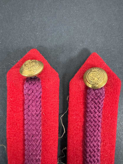 WW2 British Army Brigadier / Colonel Collar Badge Gorget Patches – A matching pair of original tunic collar gorget patches...