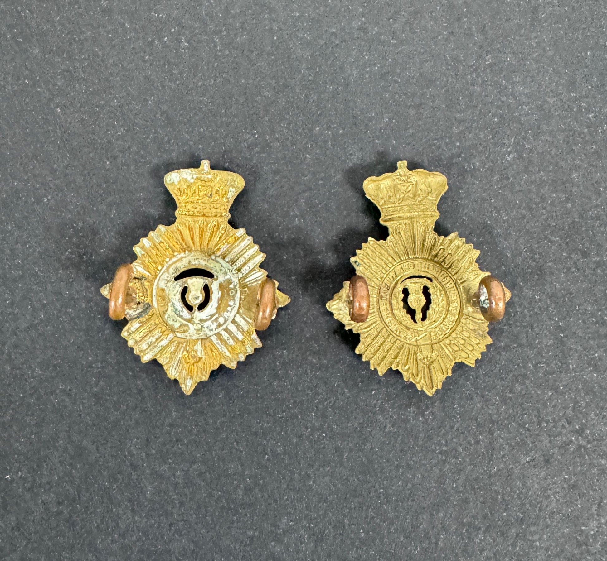 WW2 South African Army Duke of Edinburgh Own Rifles Uniform Collar Badges – An matching pair of original collar badges of...