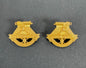 WW2 South African Army Louw Wepener Machine Gun Regiment Uniform Collar Badges – An matching pair original collar badges o...