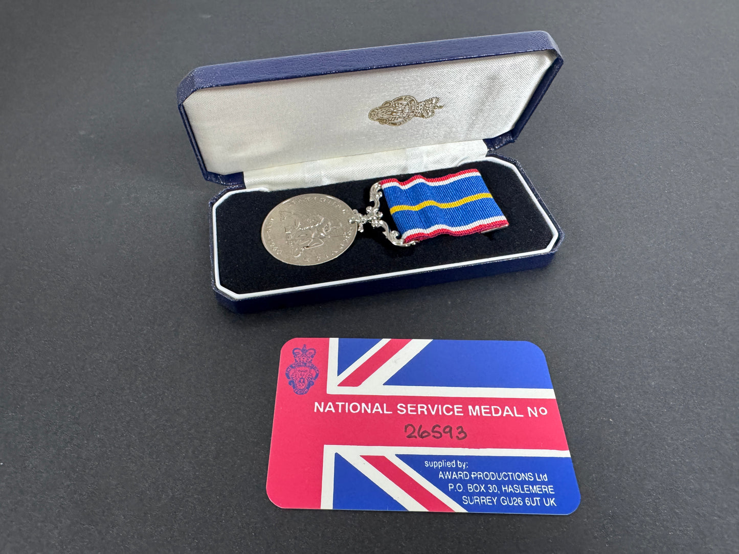 British National Service Commemorative Medal Cased