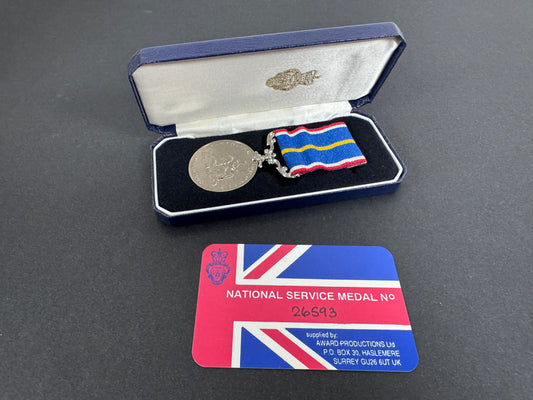 British National Service Commemorative Medal Cased