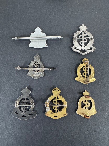 British Royal Army Medical Corps Sweetheart Lapel Badges WW1 WW2 era