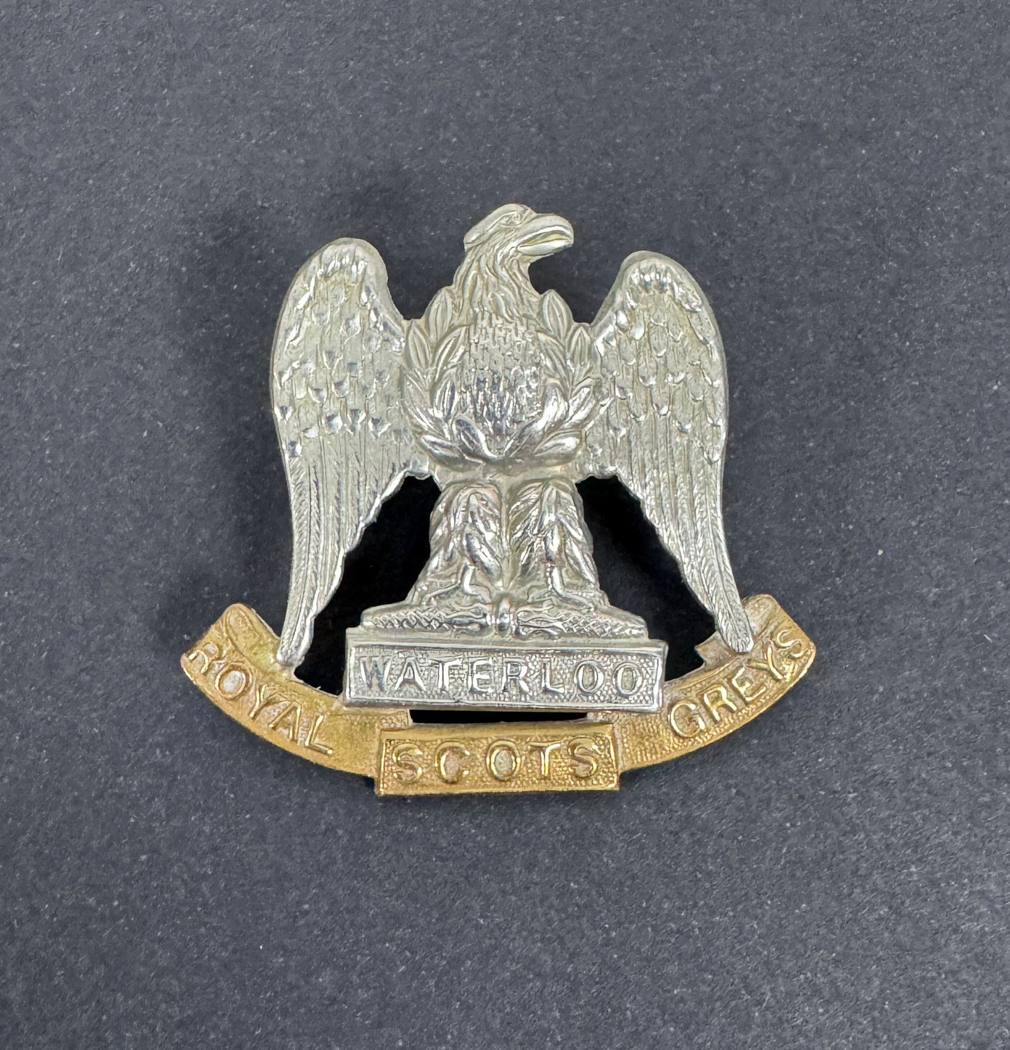 WW1 British Army Cap Badge Royal Scots Greys (2nd Dragoons) Cavalry