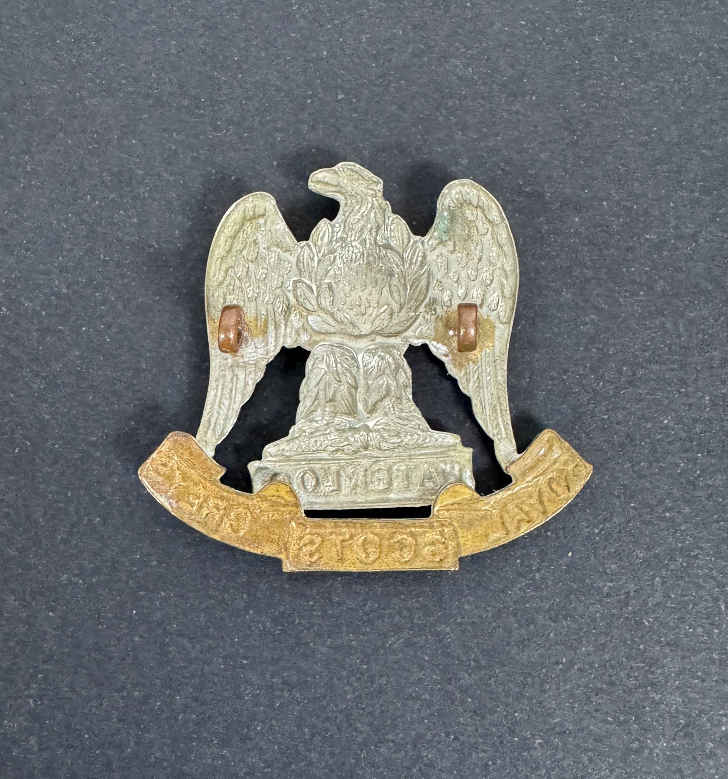 WW1 British Army Cap Badge Royal Scots Greys (2nd Dragoons) Cavalry
