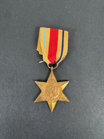 WW2 British Campaign Medal Africa Star – An original British issue Africa Star. A campaign medal awarded for combat action...