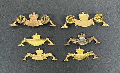 Australian / British Royal Navy Submariner Qualification Dolphin Lapel Badges