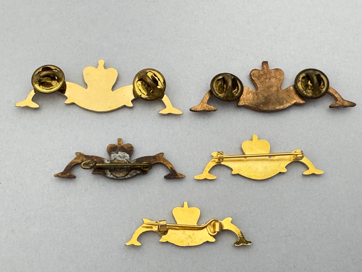 Australian / British Royal Navy Submariner Qualification Dolphin Lapel Badges