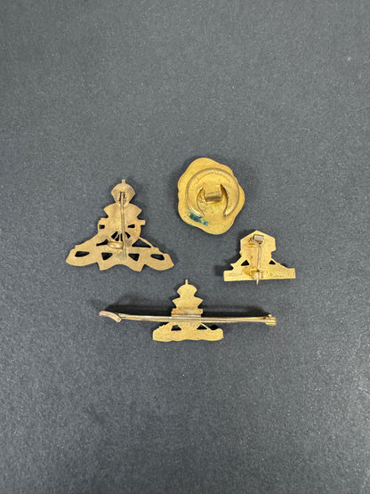 WW2 British Army Royal Artillery Lapel Pin Badges RA RAA – A collection of lapel badges of The Royal Navy. Second World Wa...