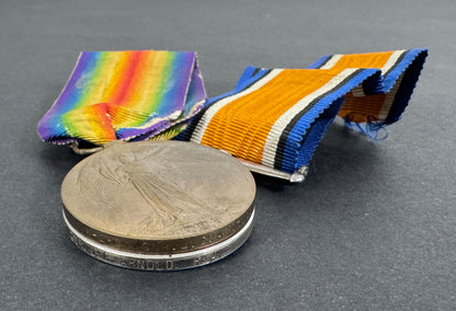 WW1 British Royal Artillery War Medal & Victory Medal Pair – An original pair of WW1 British medals. A .925 silver British...