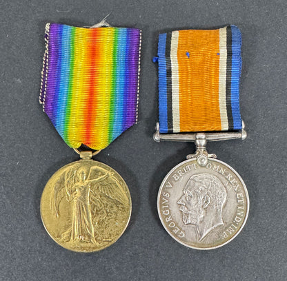WW1 British Royal Artillery (RA) War Medal & Victory Medal Pair – An original pair of WW1 British medals. A .925 silver Br...
