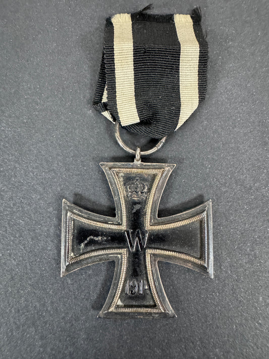 WW1 German Army 1914 Iron Cross 2nd Class Medal Maker Marked KO – An original World War One issue 1914 Iron Cross 2nd Clas...