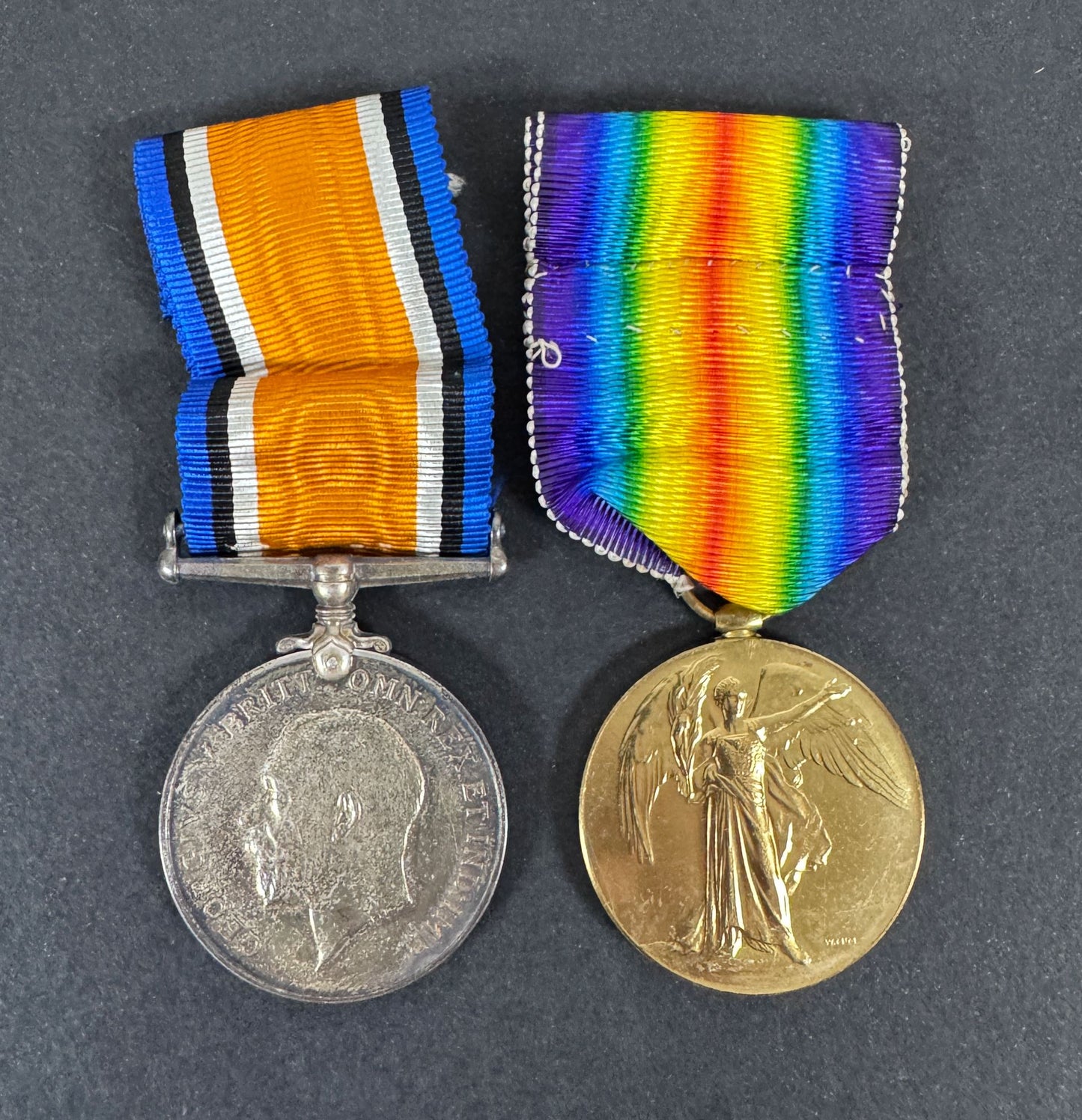 WW1 Royal Artillery War Medal & Victory Medal Pair British Army Issue – An original pair of WW1 British medals. A .925 sil...